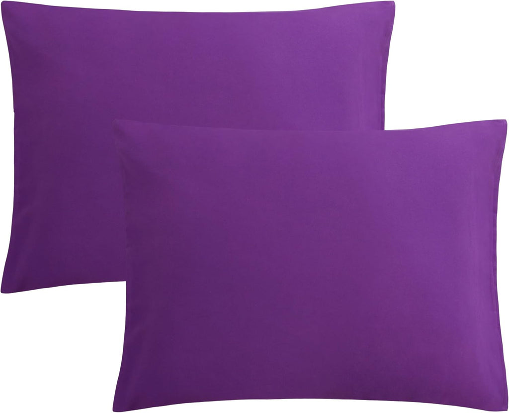 FLXXIE Pillow Cases Standard Size, Soft Microfiber Pillow Covers with Envelope Closure, Wrinkle, Stain Resistant Pillowcases, 2 Piece…