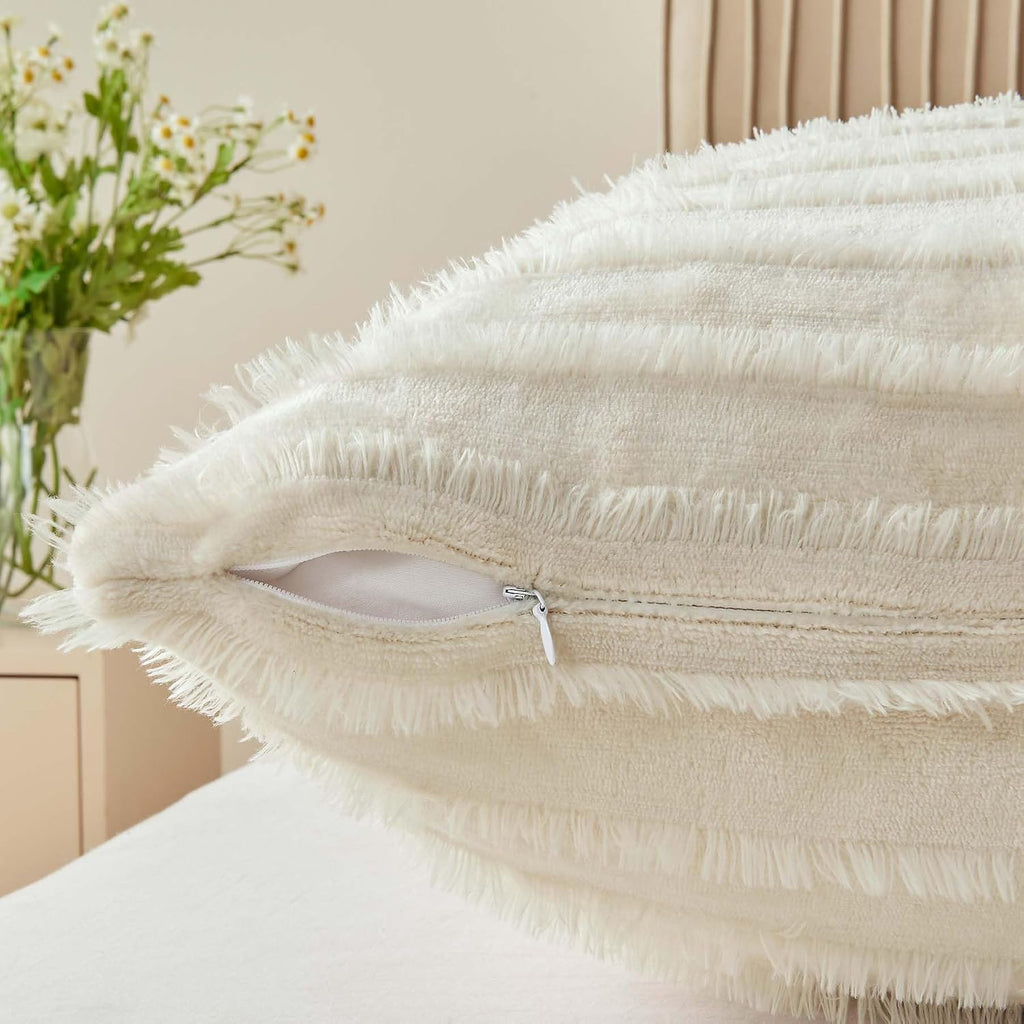 Bedelite Body Pillow Cover with Zipper Closure, Decorative Boho Fleece Pillowcase 20 x 54 Inches, Luxury Fluffy Plush Long Body Pillow Pill…