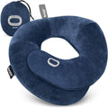 Bcozzy Organic Cotton Double Support Neck Pillow for Travel - 3 Ergonomic Positions for Head, Neck, and Chin Comfort - Ideal for Sleeping U…