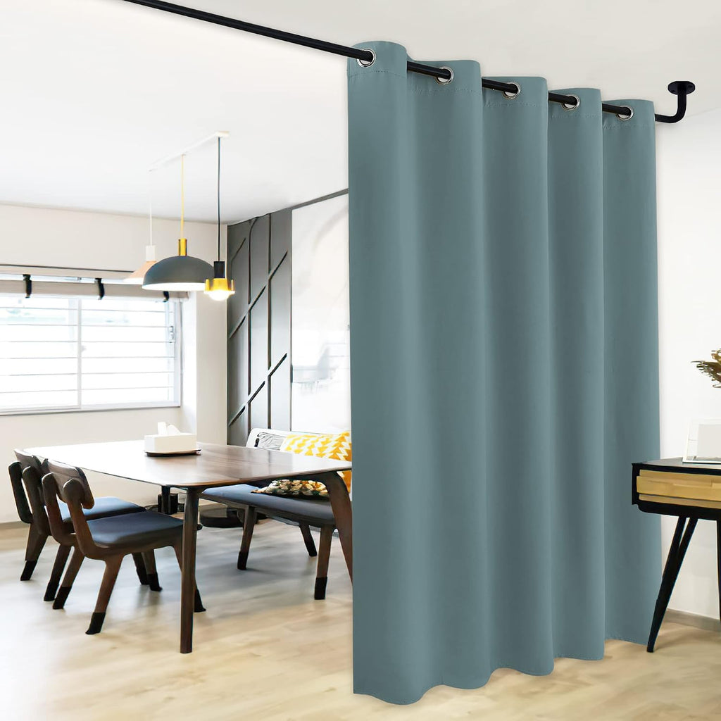 NICETOWN Greyish Blue Bedroom Blackout Curtain Panel, 1 Panel, 70 x 84 inch, Privacy Window Thermal Insulated Blackout Drape/Drapery for…