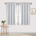 Dwcn White Room Darkening Blackout Curtains - Thermal Insulated Privacy Energy Saving Window Curtain Drapes 52 x 45 inch Length, Set of 2 B…