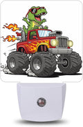 Night Light, Dinosaur Truck Night Lights Plug into Wall Decor for Bedroom Bathroom Hallway Kitchen, Dusk to Dawn Sensor Gift for Women…