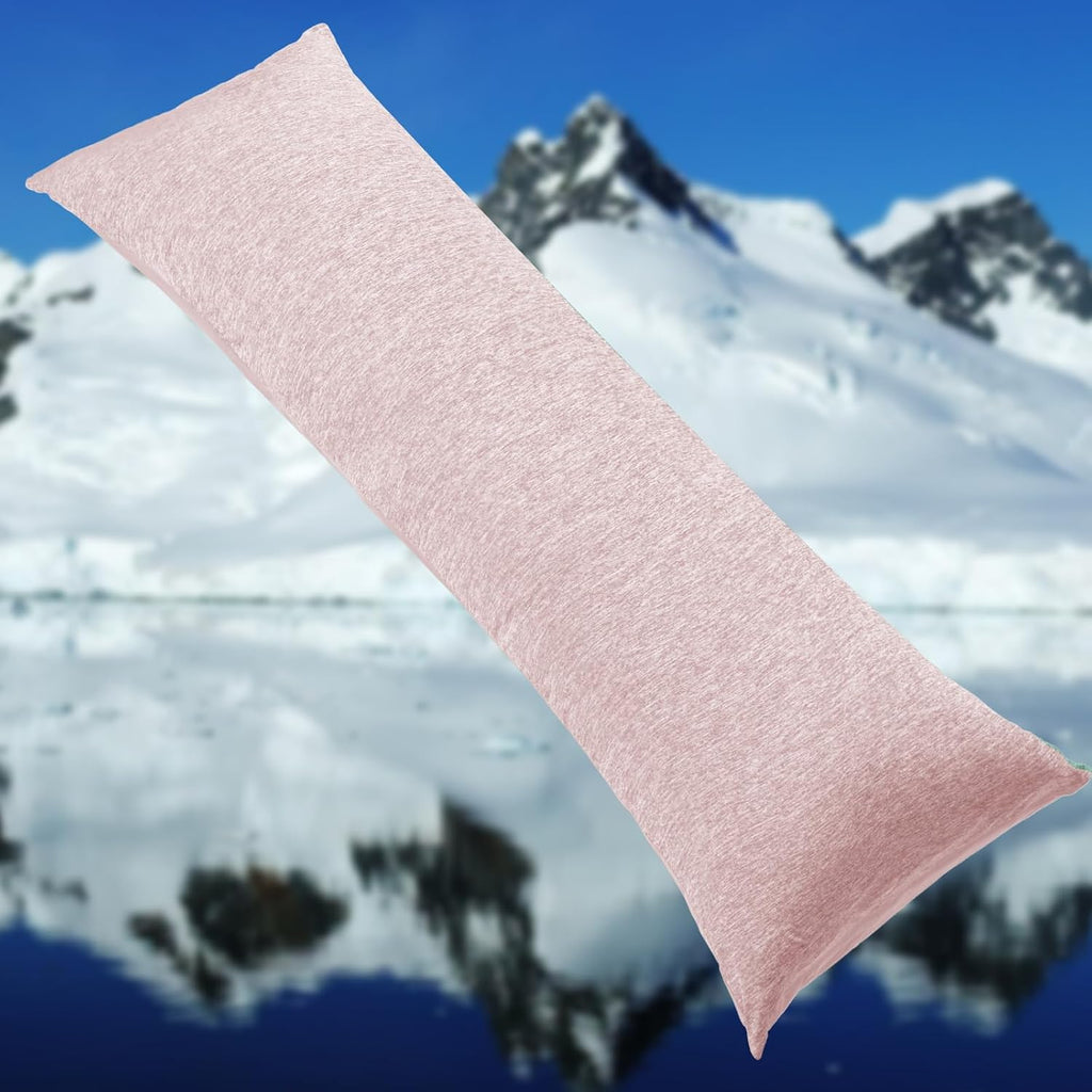 Homfine Cooling Pillowcase Body Size - Double Side Q-Max 0.439 Cooling Fiber for Pillow Protector, Breathable Long Cold Pillow Cover for Ho…