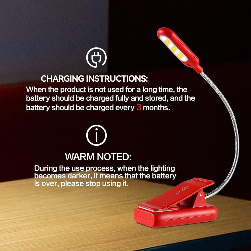Vavofo Rechargeable Book Light for Reading in Bed Kids, 7 LED Reading Light with 9-Level Warm Cool White Daylight, Eye comfort Lamp with…