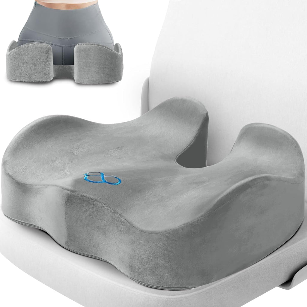 CushyOasis Seat Cushion, Chair Cushions, Office Chair Cushions, Anti-Slip Bottom & Removable Cover Tailbone Cushion, Memory Foam Seat Cushi…