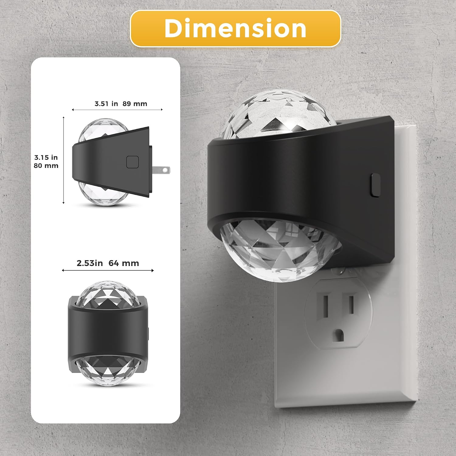 L LOHAS LED Night Lights Plug into Wall 2 Pack, Night Light for Kids with Dusk to Dawn Sensor,5000K Daylight White Projector Light for…