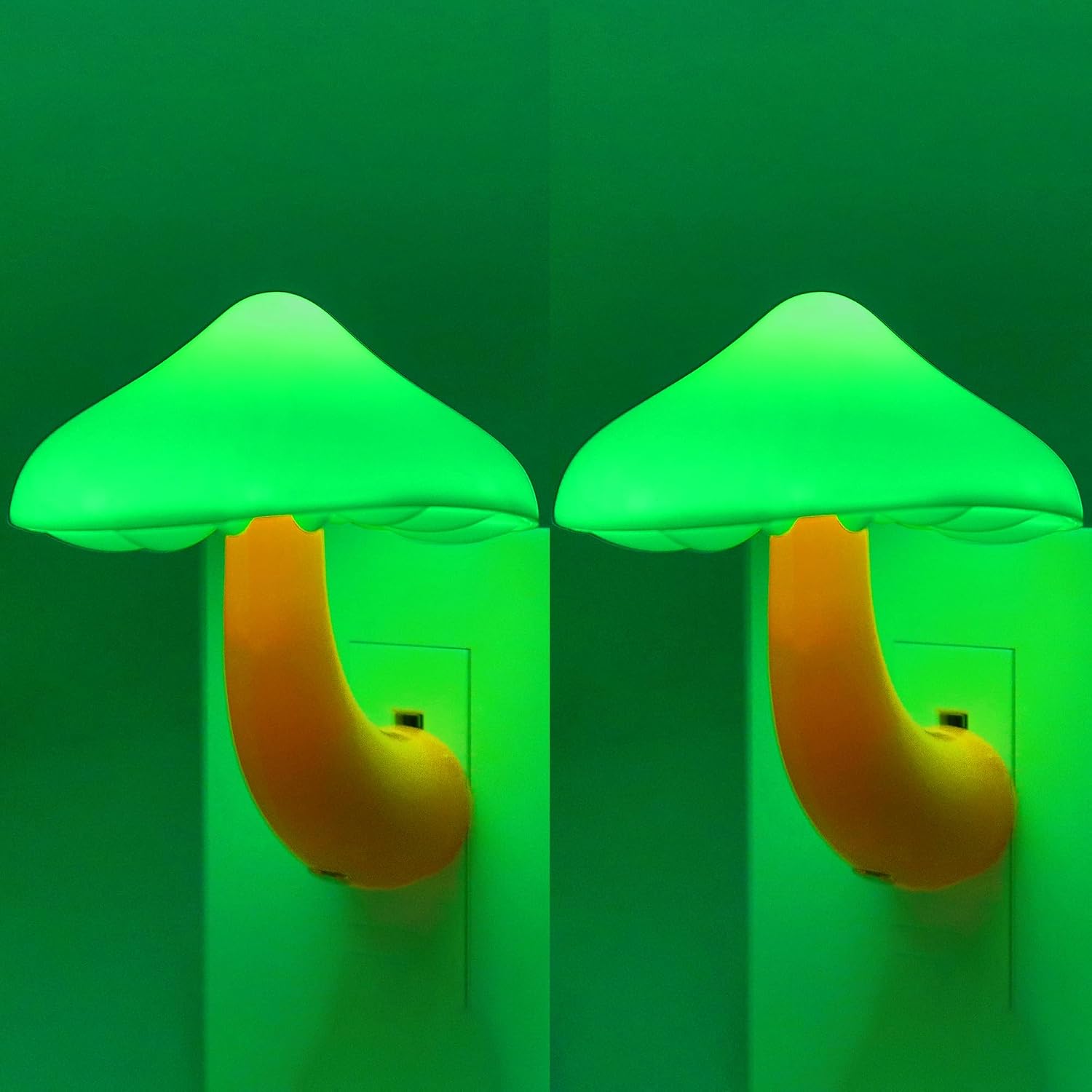 APAKI LED Mushroom Night Light Plug in Lamp, 2 Pack Night Lights Plug into Wall, Dusk to Dawn Sensor NightLight for Adults Kids Room…
