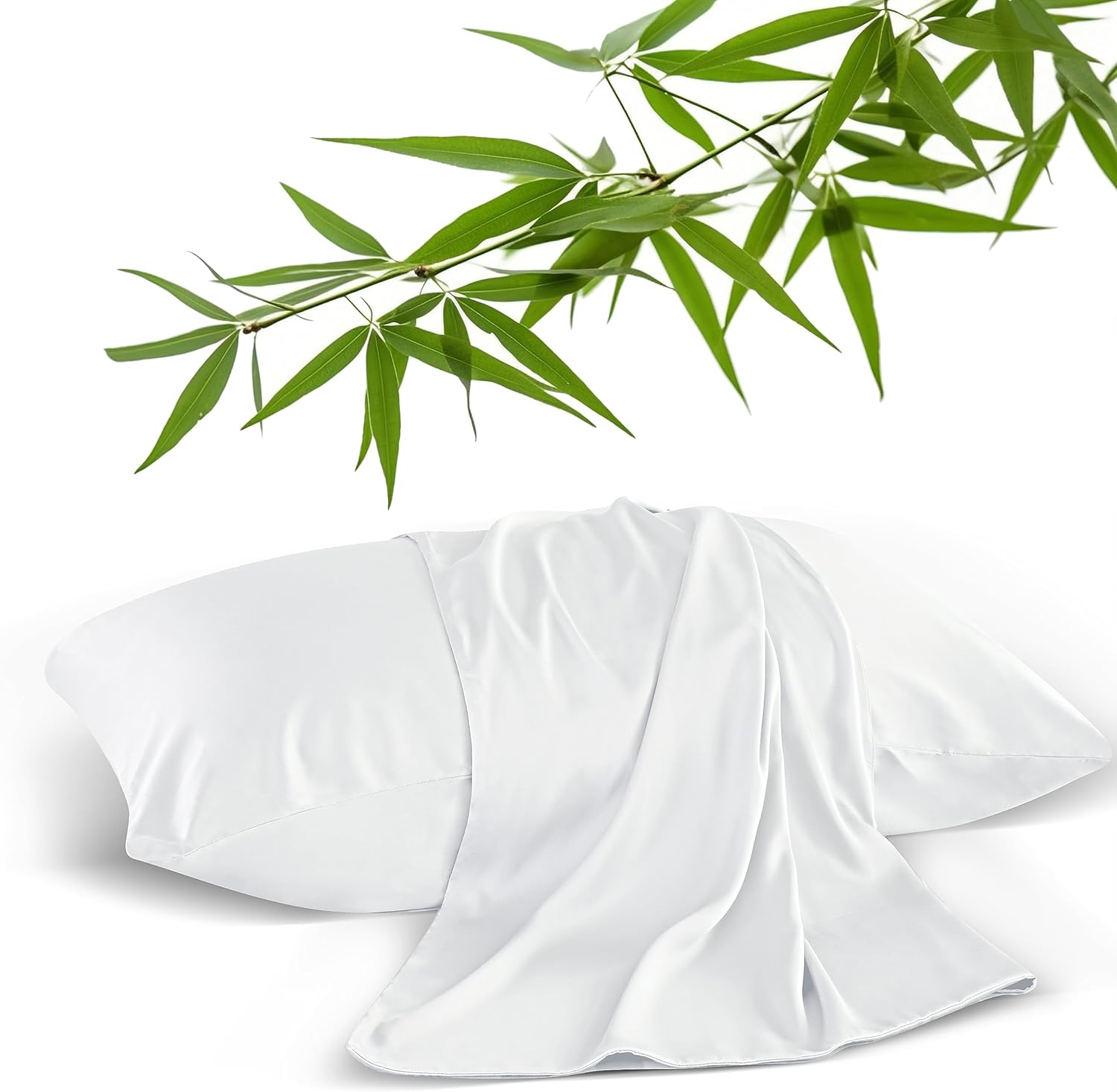 ShunjieHome 4 Pack Bamboo Viscose Pillow Protectors Toddler Size, 400 Thread Count Cooling Zippered Pillowcases for Hot Sleepers & Night Sw…