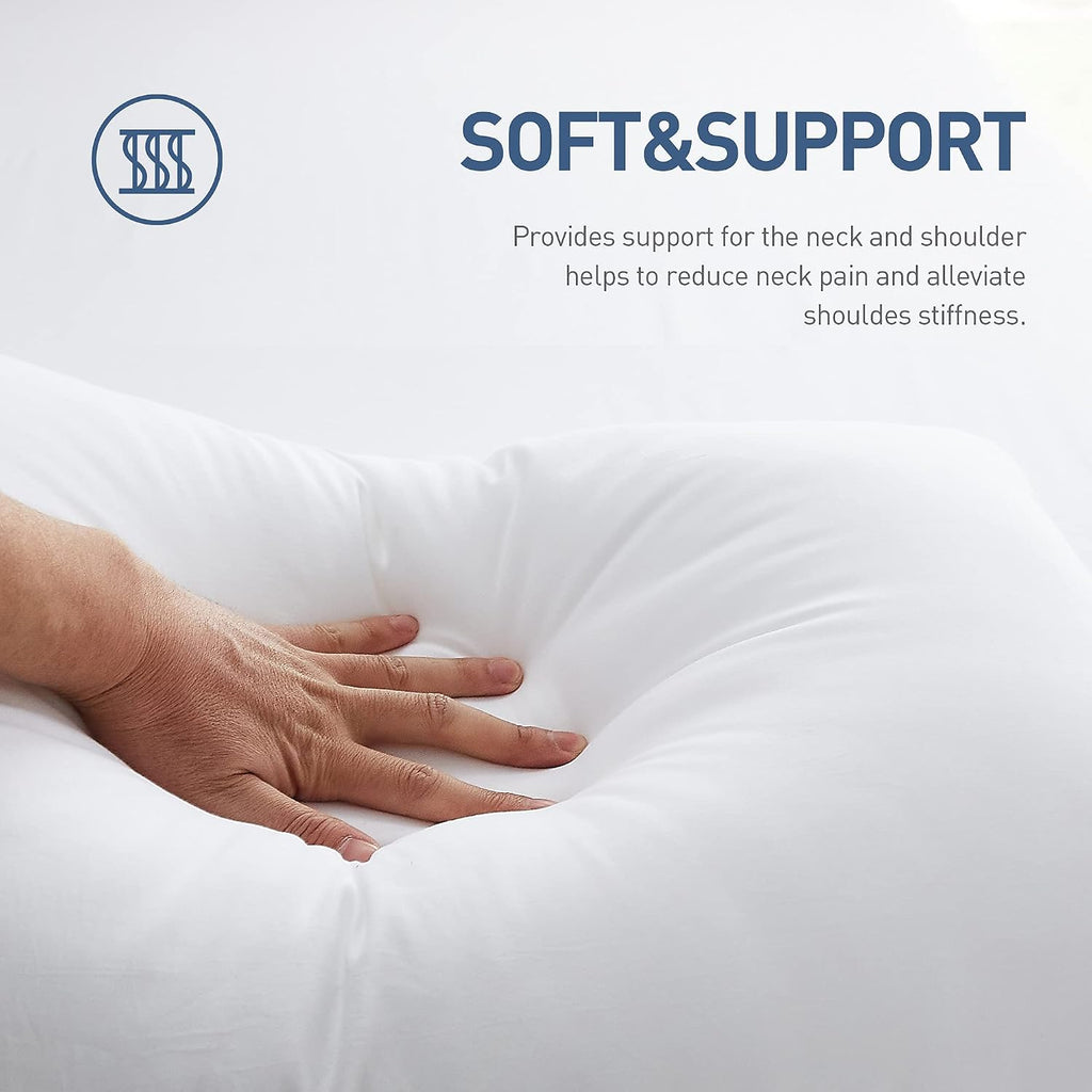 acanva Bed Pillows 2 Pack Hotel Collection Luxury Soft Inserts for Sleeping-Breathable and Comfortable for Stomach Back Sleepers, Standard…