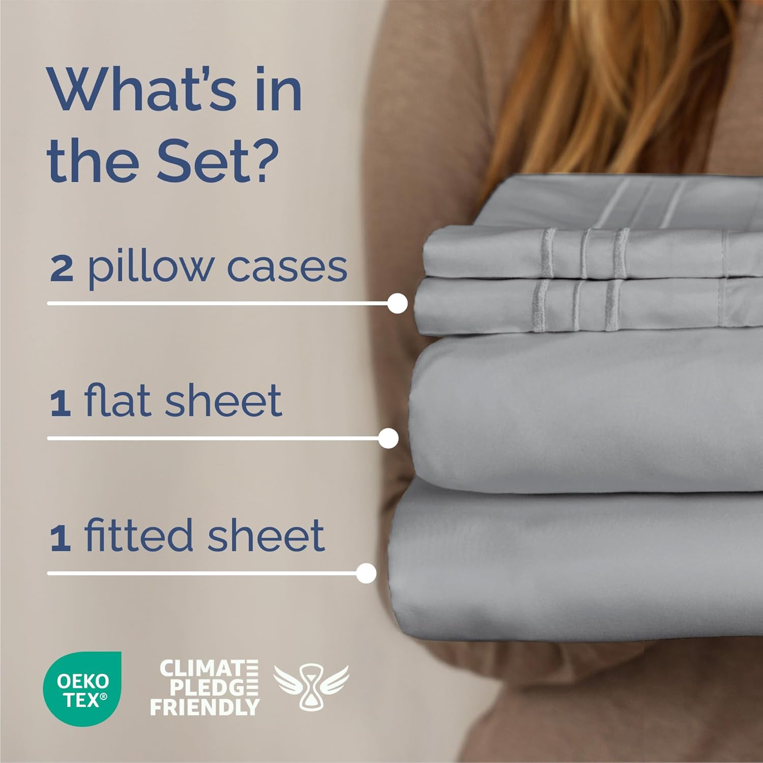Queen Size 4 Piece Sheet Set - Comfy Breathable & Cooling Sheets - Hotel Luxury Bed Sheets for Women & Men - Deep Pockets, Easy-Fit, Soft…