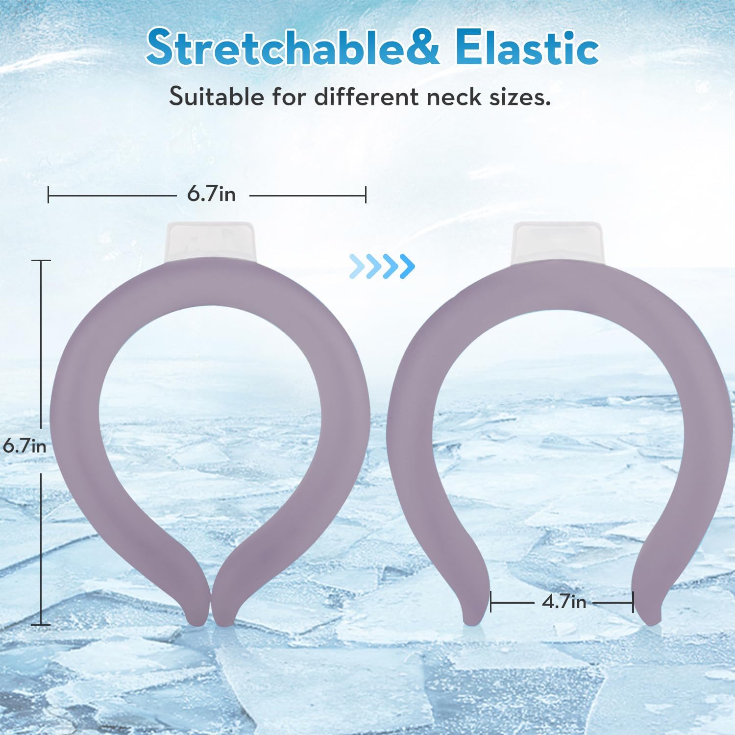2PCS Neck Cooling Tube with Cold Insulated Bag, Reusable Ice Neck Ring Wearable Body Cooling Products for Summer Heat (Gray*2)