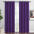Nicetown Purple Blackout Curtains 86 inches Long, Niose Reducing and Thermal Insulated Room Darkening Curtains for Girls Bedroom Living Roo…