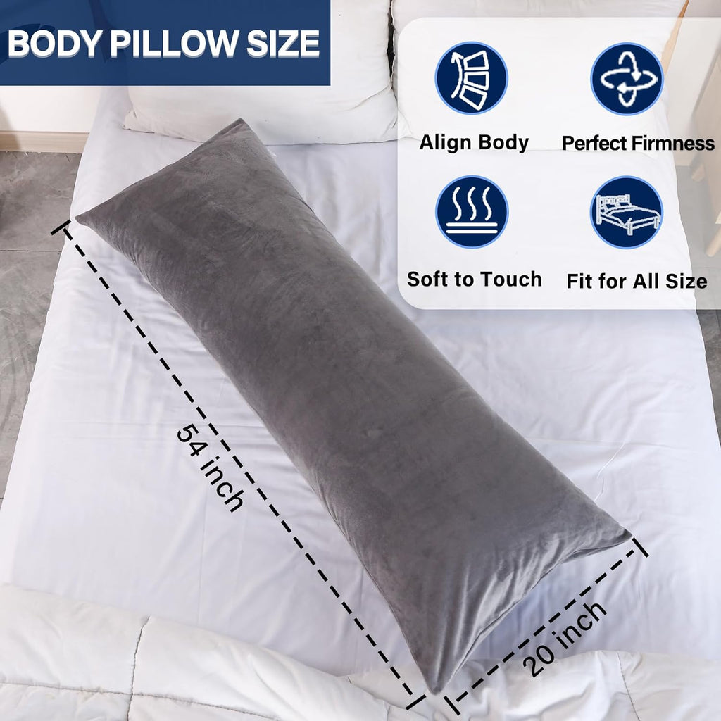 1 MIDDLE ONE Body Pillow, Memory Foam Body Pillows for Adults Sleeping, Long Pillow for Bed, Big Large Firm Full Body Pillow for Side…