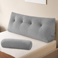 Z-Hom Large Wedge Pillow Headboard, Full Triangular Headboard Pillow, Reading Pillow Bed with a Roll Pillow for Bed Sitting Up Sleeping, Ba…