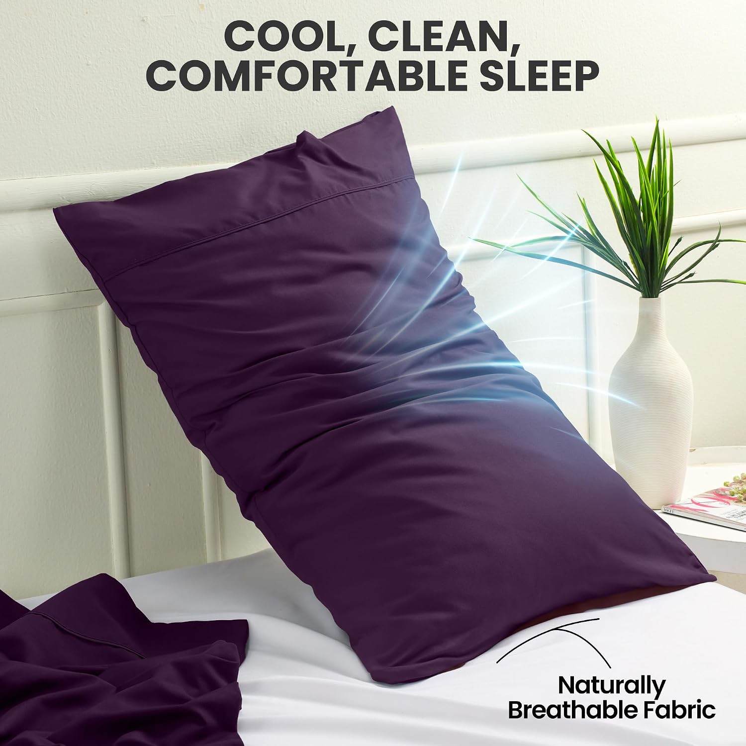 Utopiabedding Utopia Bedding Queen Pillow Cases - 2 Pack - Envelope Closure - Soft Brushed Microfiber Fabric - Shrinkage and Fade Resistant…