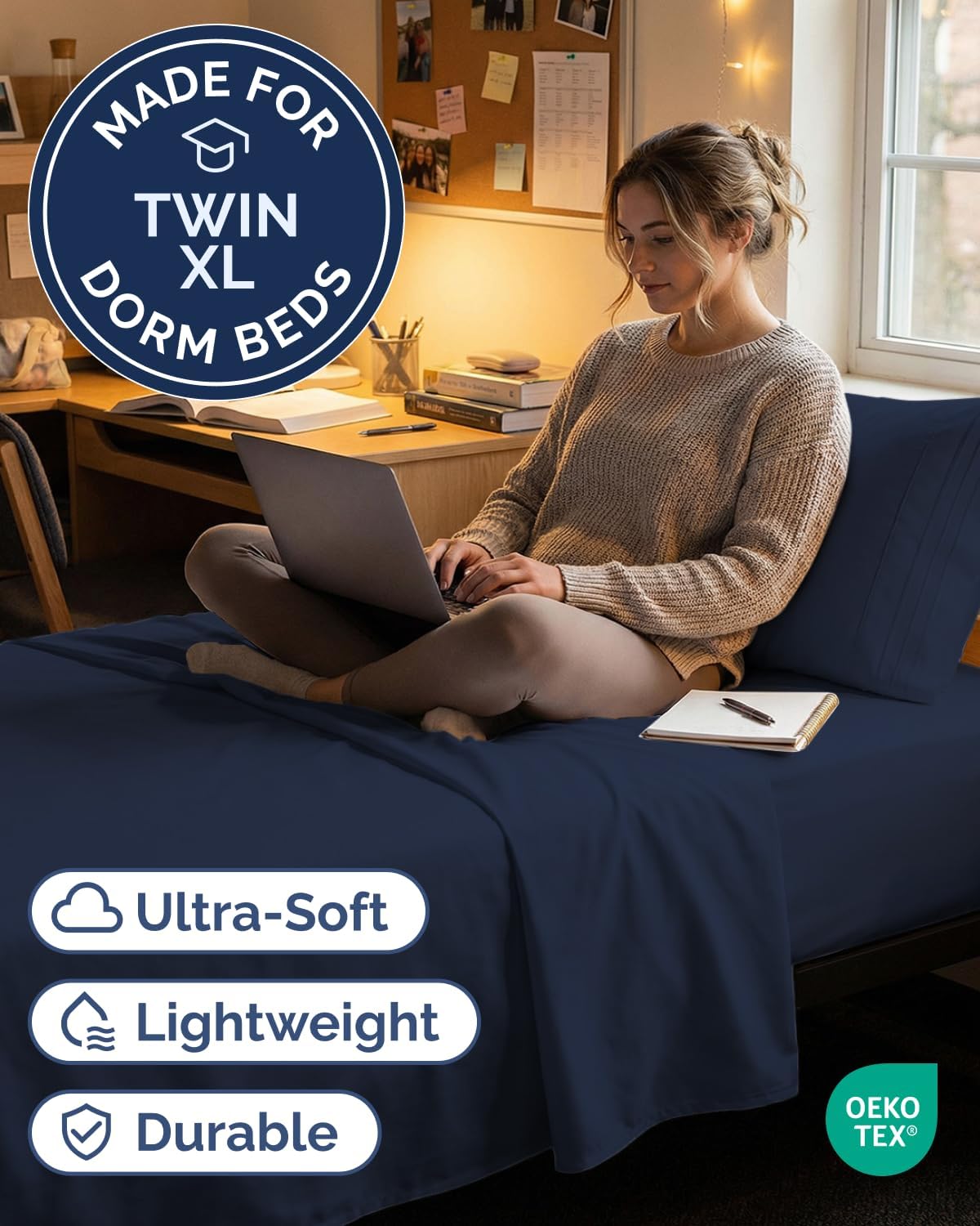 Twin XL Size 3 Piece Sheet Set - Comfy Breathable & Cooling Sheets - Hotel Luxury Bed Sheets for Women & Men - Deep Pockets, Easy-Fit…