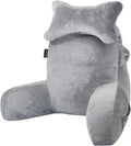 SLIGUY Reading Pillow for Sitting in Bed Couch Adult, Back Pillow with arm Support and Pockets, Adult Back Pillow Bed Chair for Bed Rest…