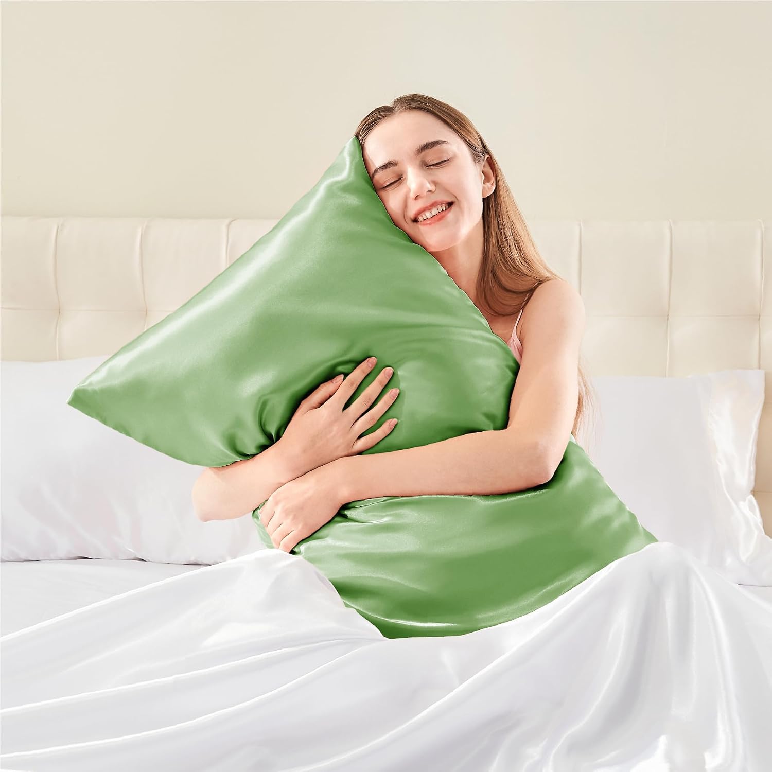 Bedelite Satin Body Pillow Cover, Super Soft and Cooling Body Pillow Pillowcase for Hair and Skin, Breathable Silky Full Long Pillowcase Co…