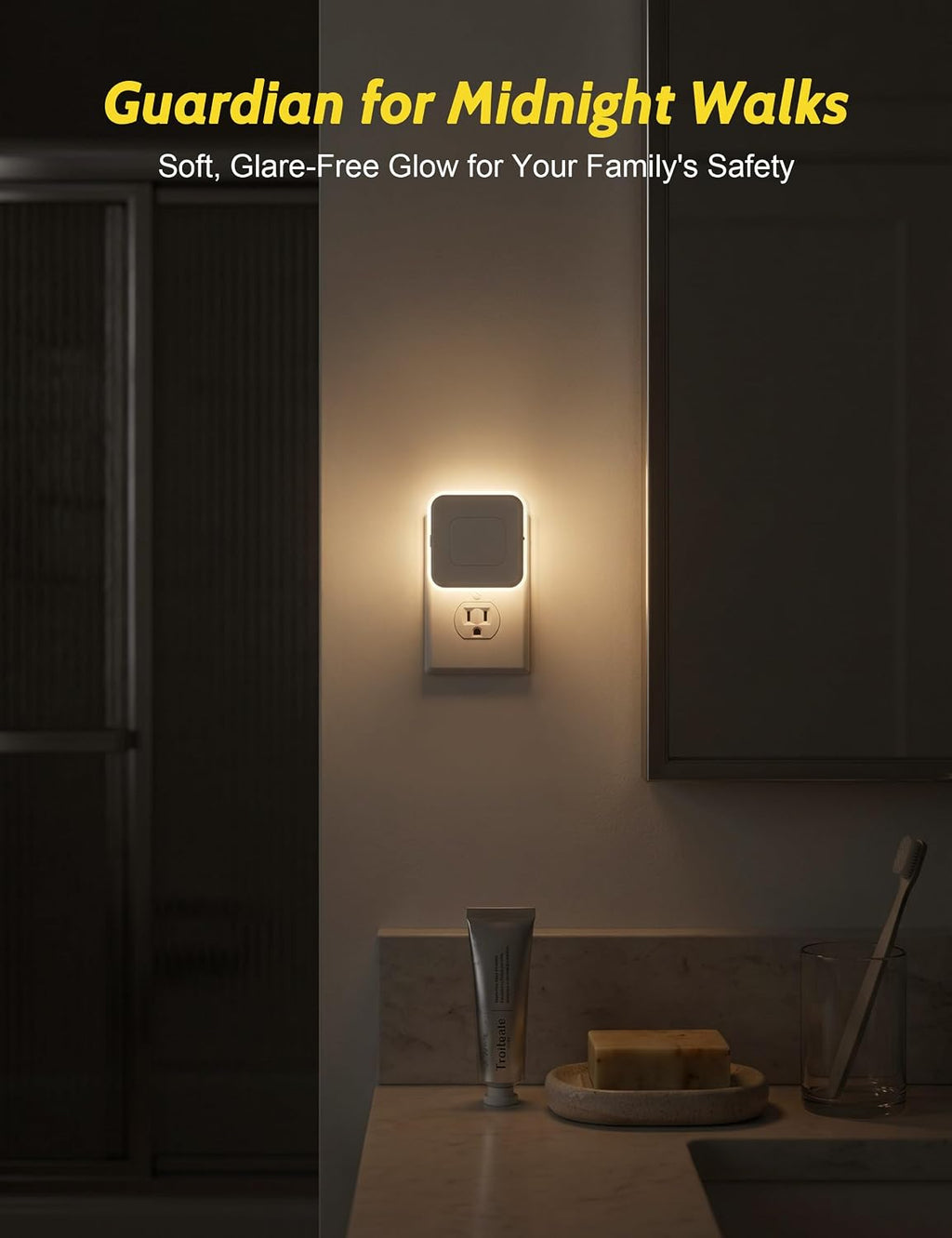 Sujeet Plug-in LED Night Light with Motion Sensor & Dusk to Dawn, 3 Color Temperatures (1800K/2700K/5700K), 5 Preset Brightness Levels…