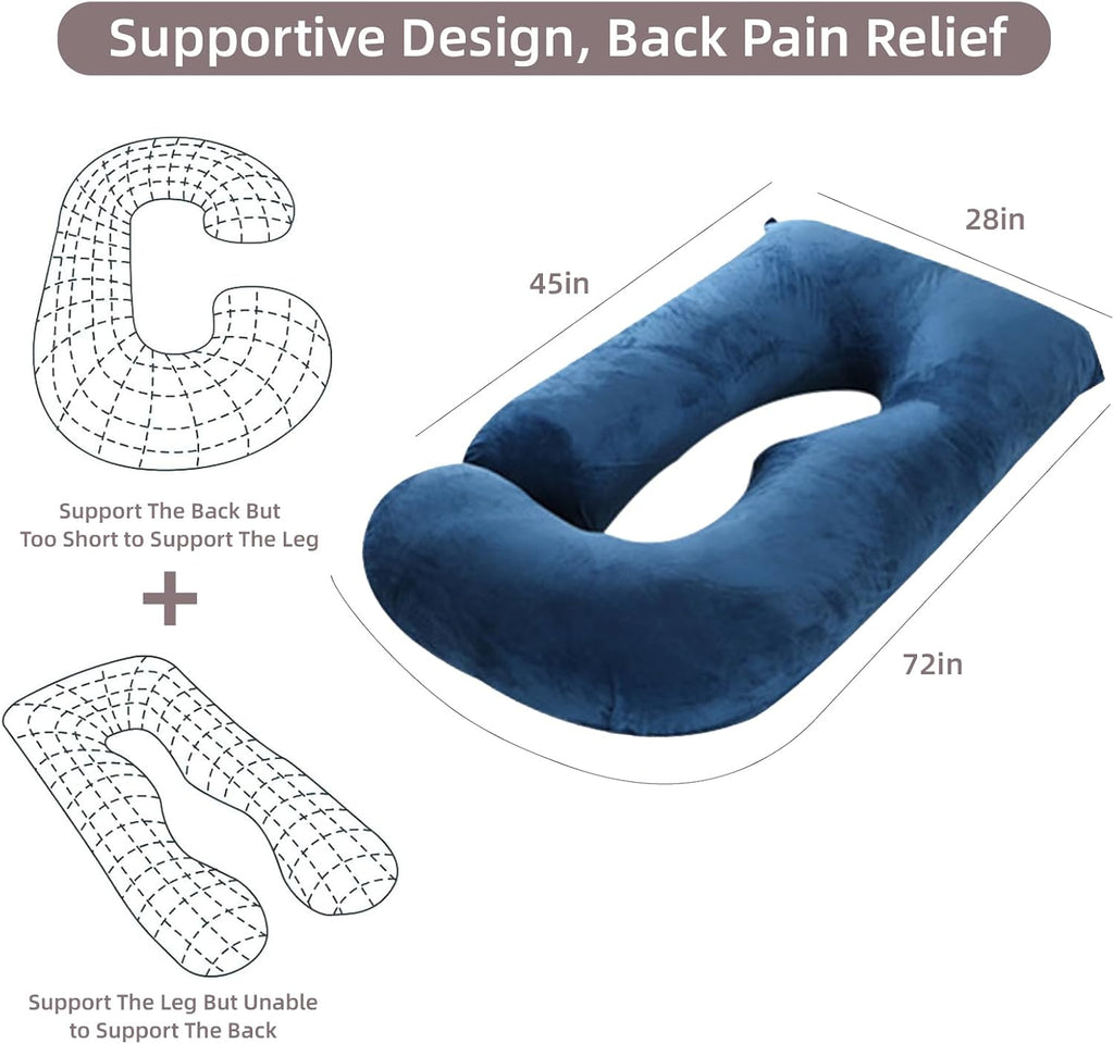 60 Inch Full Body Pregnancy Pillows for Sleeping Cooling Pregnancy Pillow, U Shaped Pregnancy Body Pillow, Maternity Pillows for Pregnant…