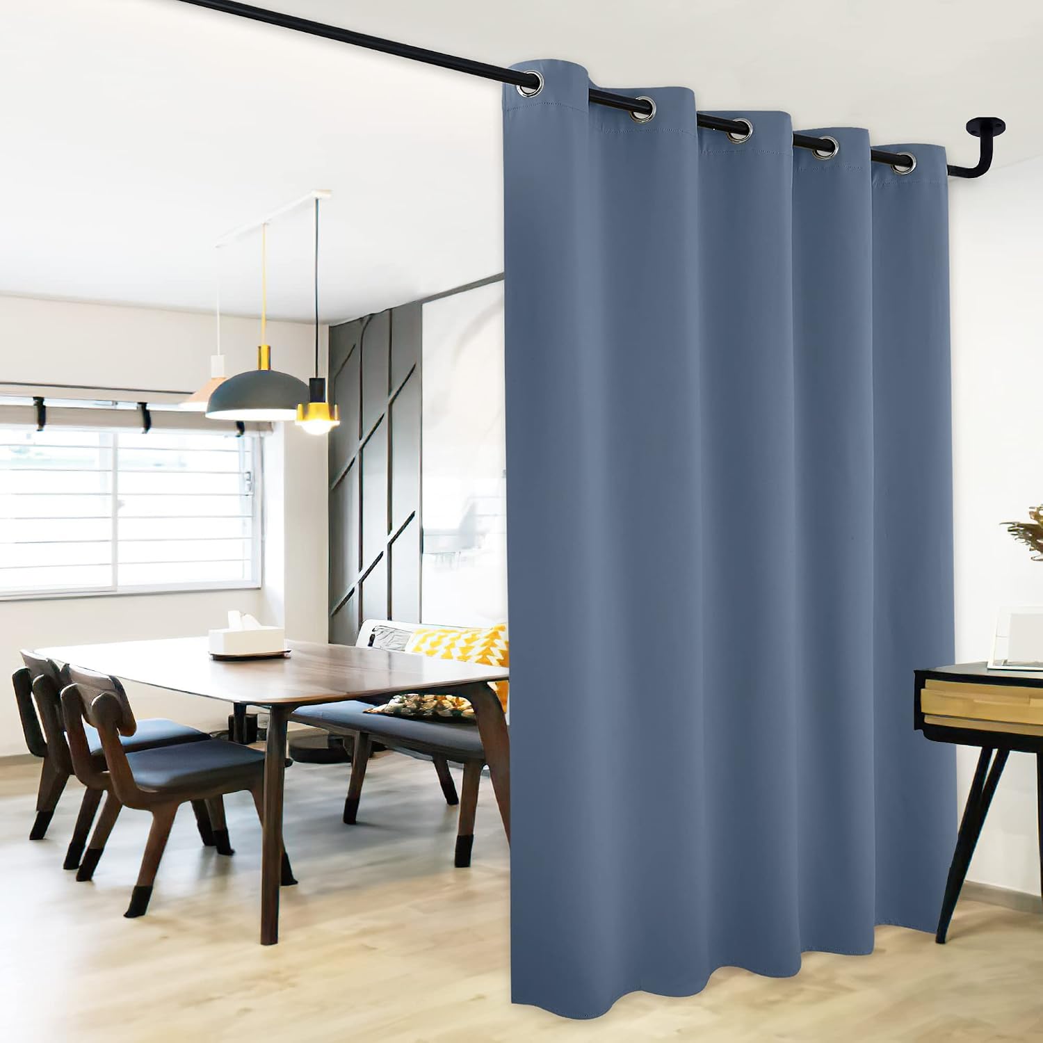 NICETOWN Stone Blue Bedroom Blackout Curtain Panel, Privacy Window Thermal Insulated Blackout Drape/Drapery for Loft, Guestroom (1 Panel…