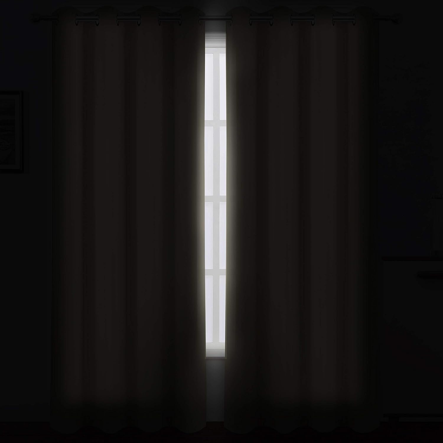 Lemomo Beige Thermal Blackout Curtains/52 x 95 Inch/Set of 2 Panels Room Darkening Curtains for Bedroom 95 Inch silver