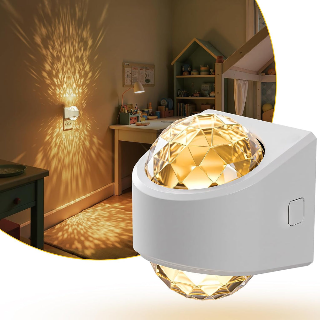 L LOHAS LED Night Light, Projector Night Light with Dusk to Dawn Sensor,3000K Soft White, Brightness Adjustable, Plug in Nightlight for…