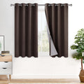 Xwzo 100% Blackout Window Curtains - Thermal Insulated & Completely Room Darkening Black Liner Window Treatment with Tiebacks for Bedroom/L…