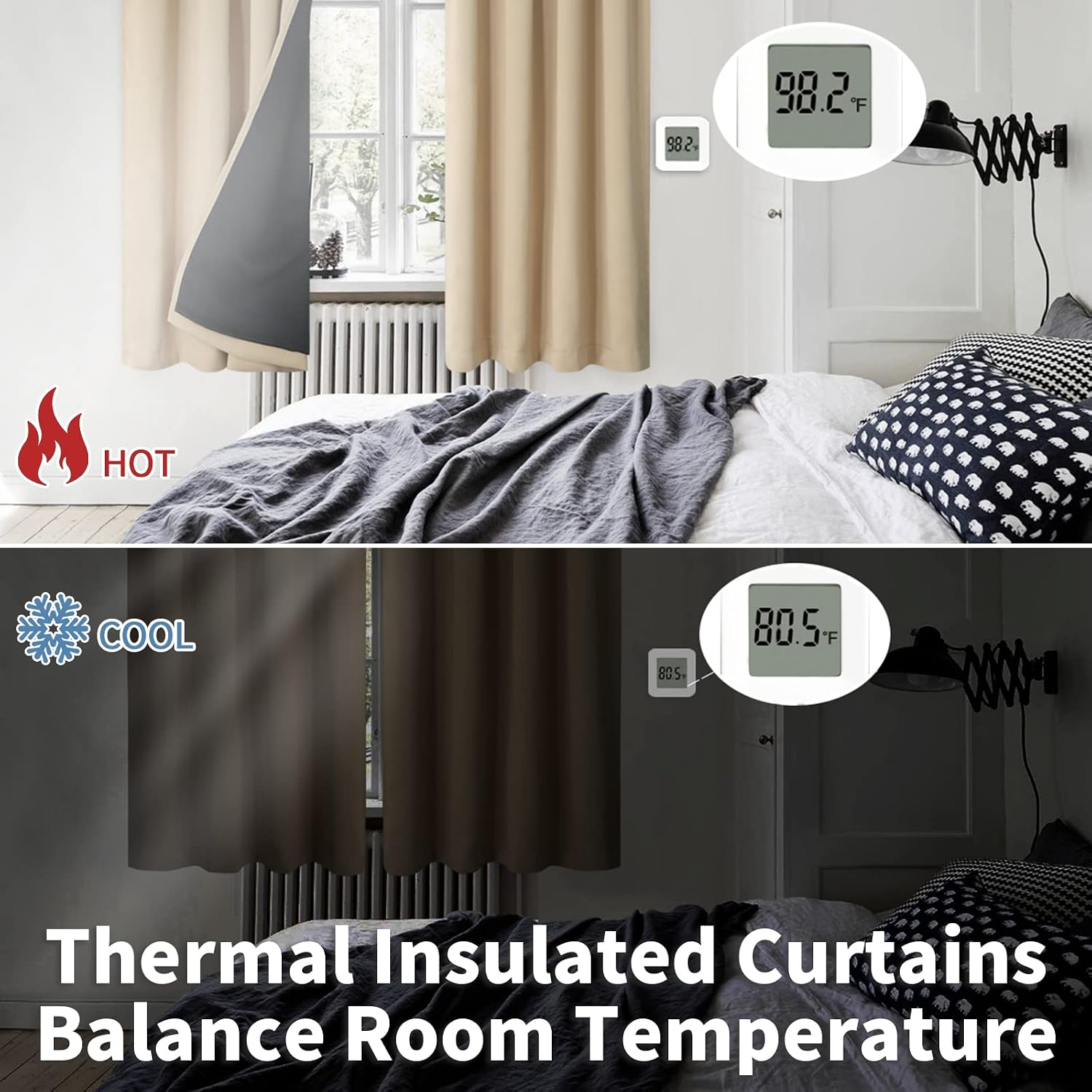 BGment Blackout Curtains for Bedroom 54 Inch Length, Thermal Insulated Bedroom Curtains Rod Pocket Privcy Drapes Room Darkening…