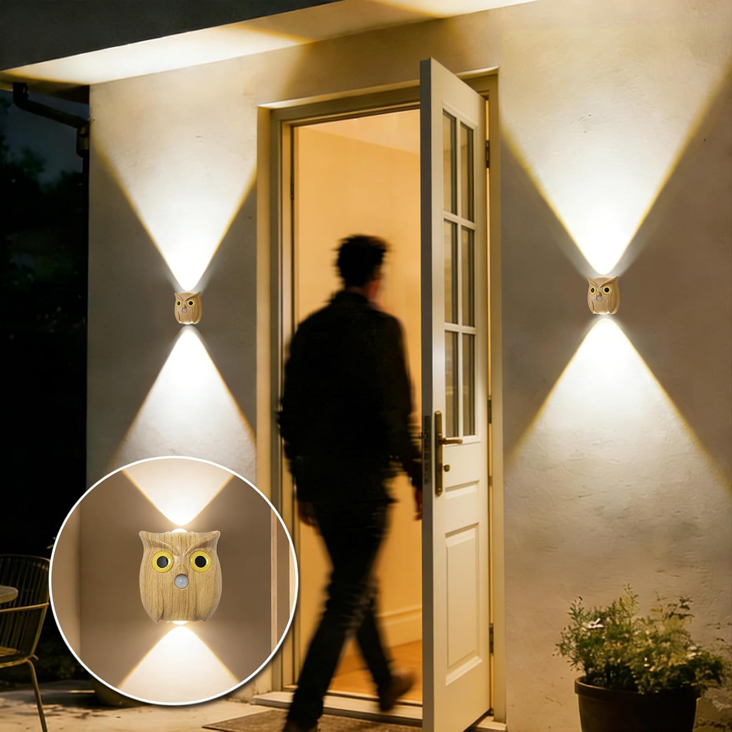 Motion Sensor Night Light: 1200mAh Rechargeable Wall Sconce 2pcs Magnetic Stair Lights Indoor Wireless Wall Sconces Night Light for…
