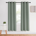 NICETOWN Bedroom Curtain Panels Blackout Draperies, Greyish Green, 1 Pair, 34 by 70-inch, Thermal Insulated Solid Grommet Blackout…