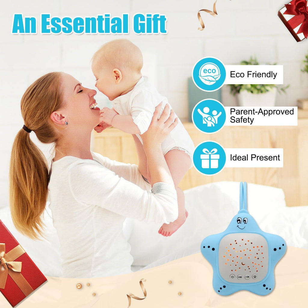 Junificent Portable White Noise Machine for Travel | Rechargeable Baby with Soothing Star Projector & Calming Sound Music, Ideal…