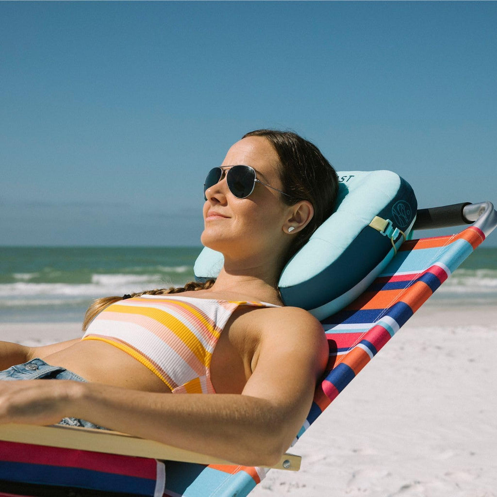 Ballast Beach Pillow – Comfy, Durable & Compact, Stays Put on Windy Beaches with Patented Sand Pouch, Inflatable Pillow for Beaches…