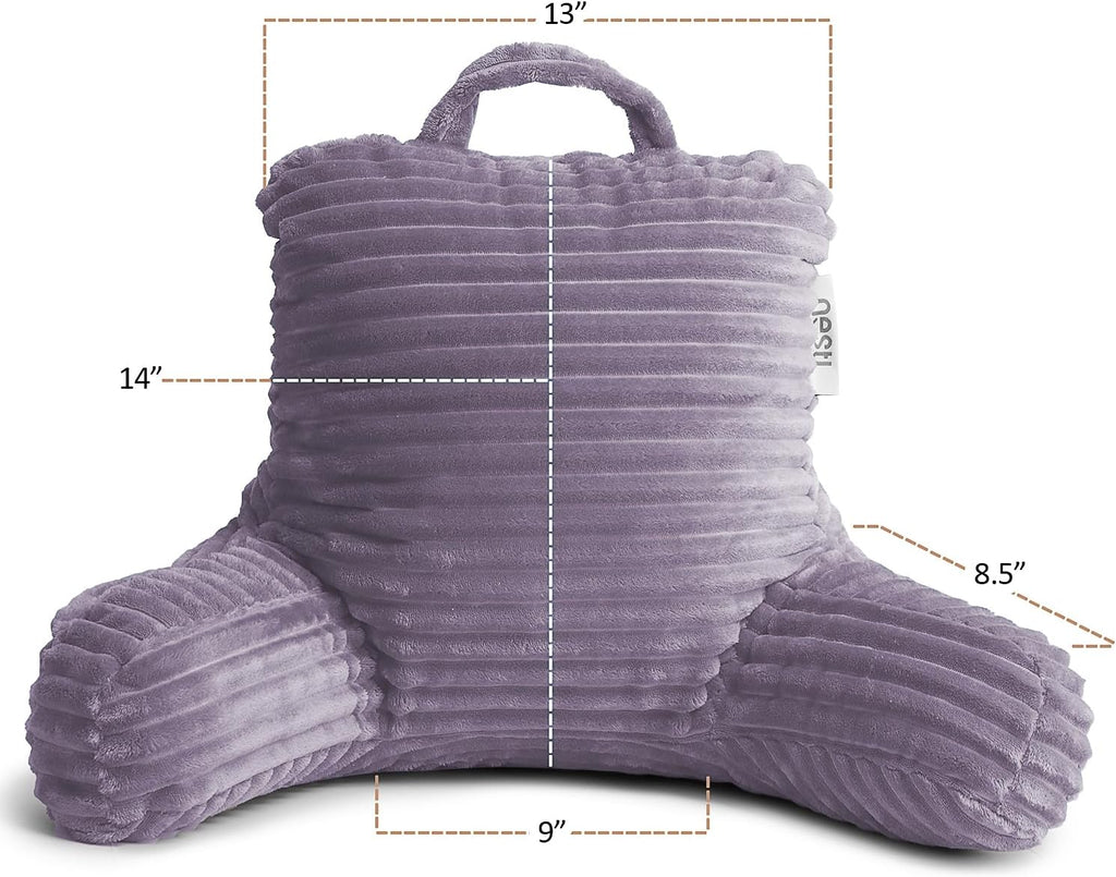 Nestl Reading Pillow for Kids & Teens with Shredded Memory Foam, Luxe Cut Plush Backrest Pillows for Reading and Gaming, for use on Couch…
