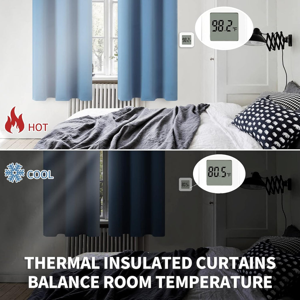 BGment Blackout Curtains for Bedroom - Grommet Thermal Insulated Room Darkening Curtains for Living Room, Set of 2 Panels (42 x 84 Inch, Fa…