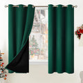 BGment Thermal Insulated 100% Blackout Curtains for Bedroom with Black Liner, Double Layer Full Room Darkening Noise Reducing Grommet Curta…