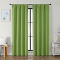 Simplebrand Ava Lime Blackout Curtains for Bedroom 84 Inch Length 2 Panels Set, Solid Thermal Insulated Privacy Nursery Window Treatment Cu…