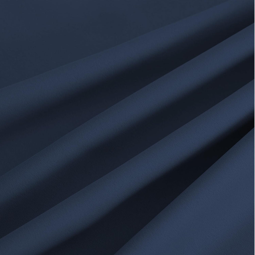 Nicetown Room Darkening Draperies Curtains Panels, 2 Panels Navy Blue W52 x L108 Blue