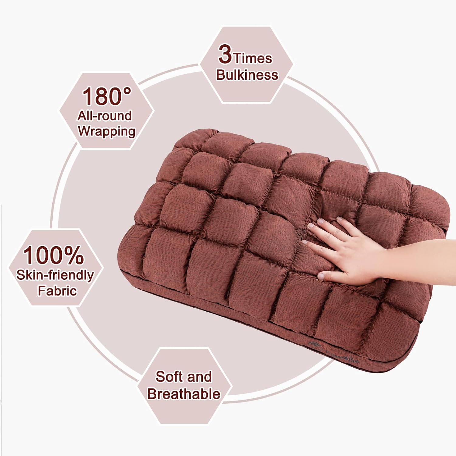 YOUR MOON Fluffy Support Bed Pillow King Size, Super Soft Premium Down Alternative Filling for Sleeping, Hotel Luxury Bed Pillows for…
