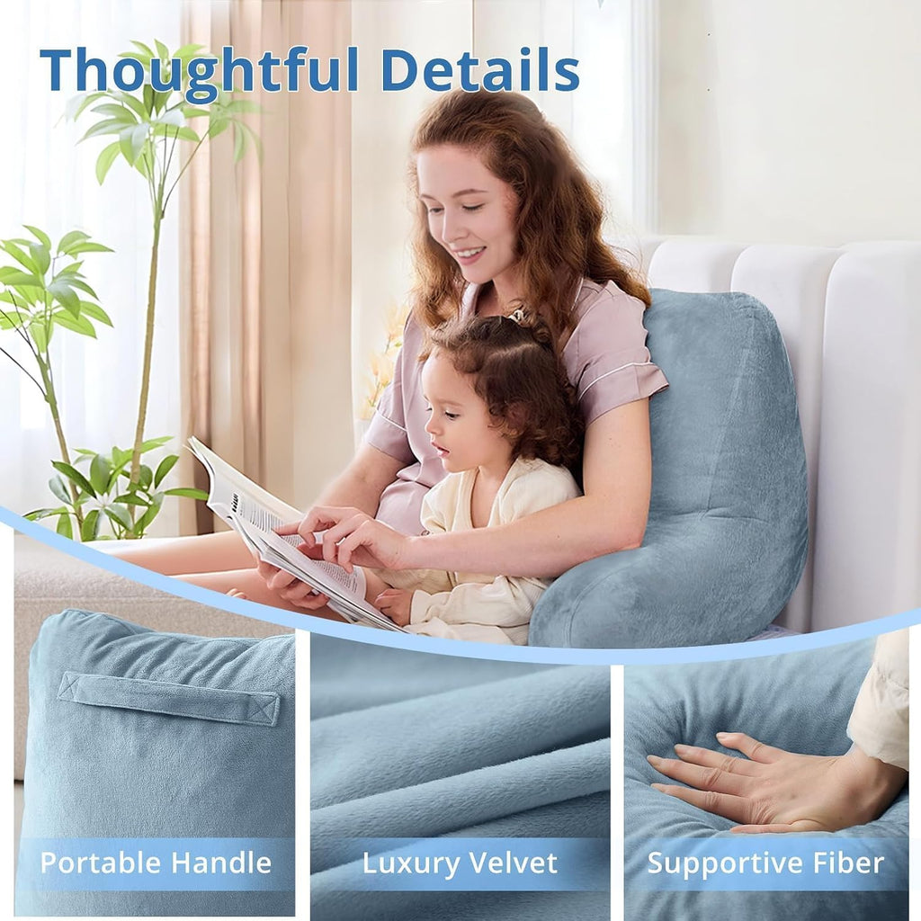 Sasttie Reading Pillow for Sitting in Bed Adult, Back Pillow for Bed Sitting Up, Backrest Back Support Chair Pillow, College Dorm…