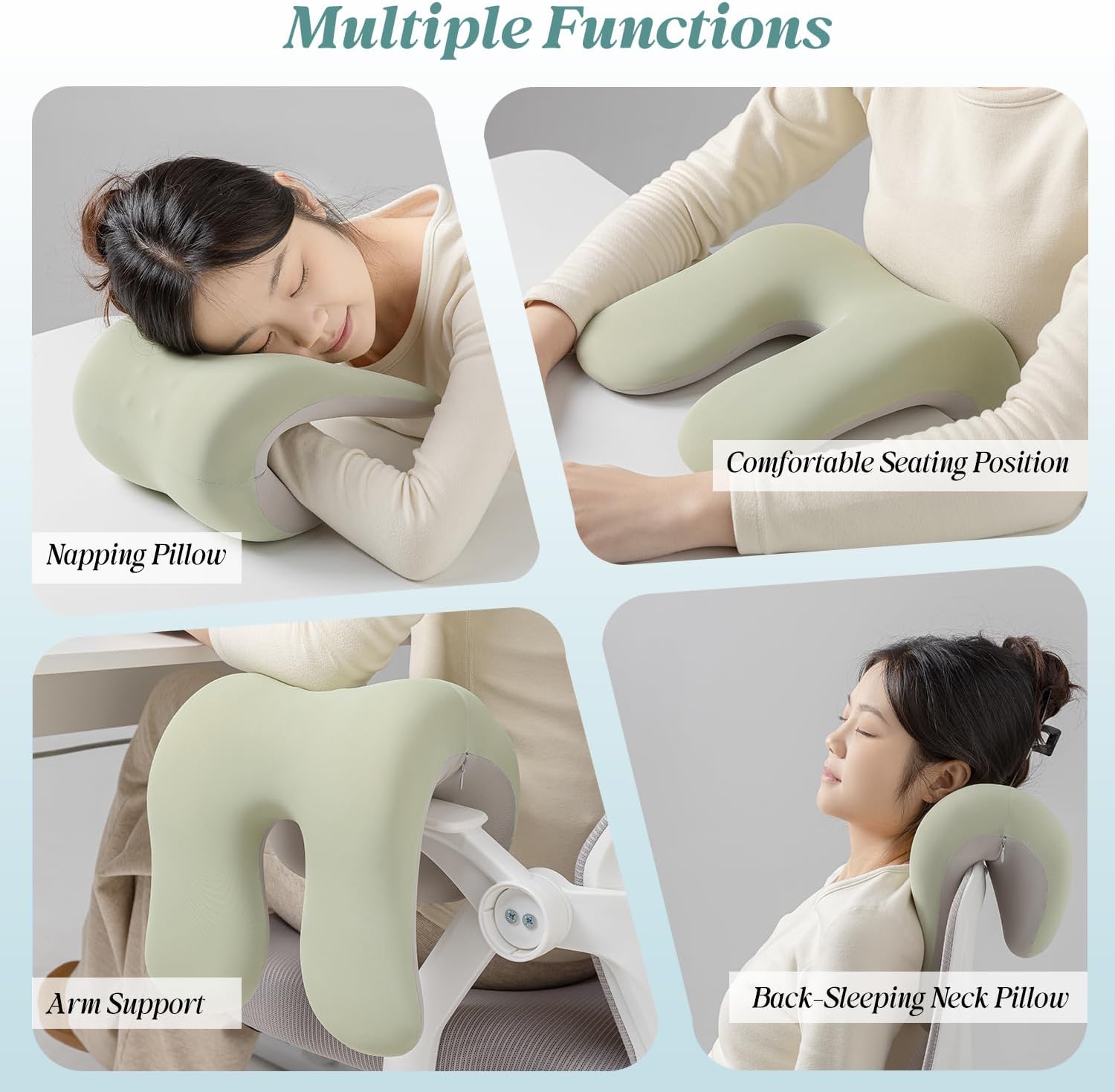 SheRest Office Chair Neck Pillow, Memory Foam Ergonomic Nap Pillow Office Chair Headrest Accessory, Neck Support Pillow Ideal for Office…