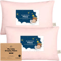 KeaBabies 2-Pack Toddler Pillows 2 Year Old to 5-13x18 Soft Organic Cotton Kids Pillow for Sleeping, Travel, School, Daycare, Nap…