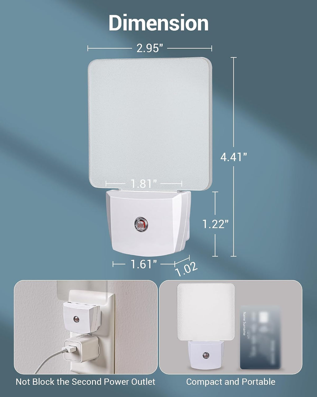 DEWENWILS Night Lights Plug into Wall, Plug in LED Night Lights with Dusk to Dawn Sensor, Cool White Nightlight for Bathroom, Hallway…