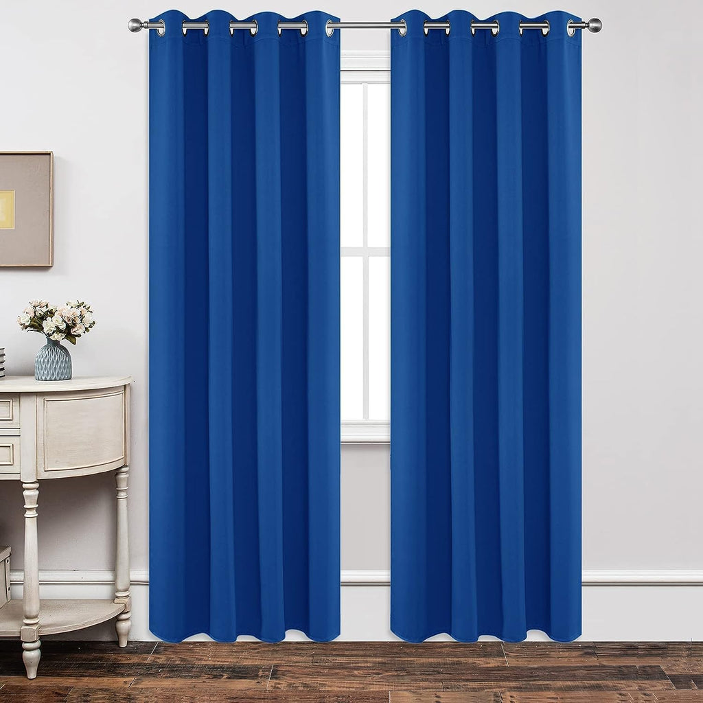 Joydeco Blackout Curtains 84 inches Long 2 Panels Set, Thermal Insulated Long Curtains & Drapes 2 Burg, Room Darkening Grommet Drapes for B…