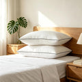 Down Bed Pillows Standard Size Set of 2, Luxurious Hotel Pillow for Back, Stomach and Side Sleepers, Downproof, Soft, Fluffy, Breathable…