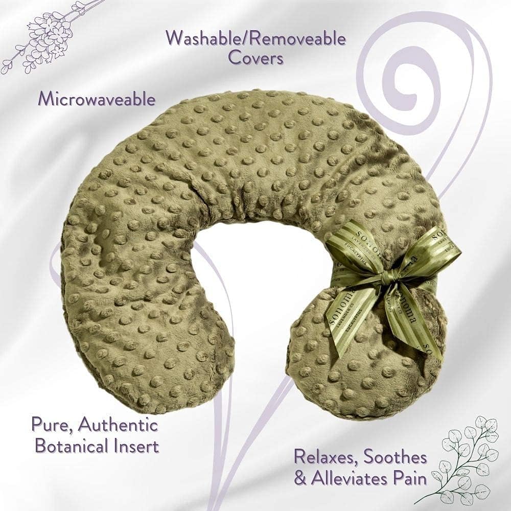 Your Personal comfort Ritual Sonoma Lavender Luxury Eucalyptus/Lavender Heatable/Chillable Neck Pillow, Microwaveable for Neck and Shoulde…