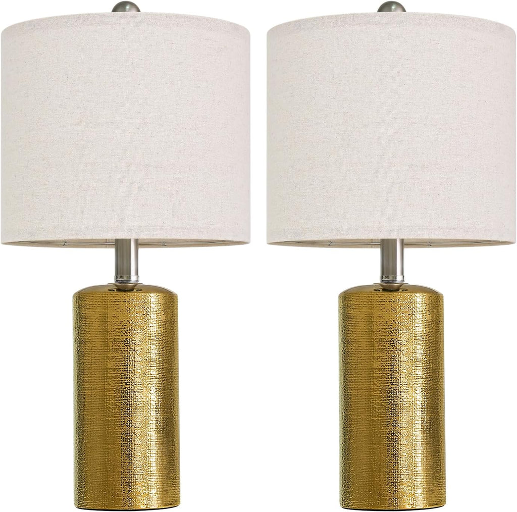 G-SAFAVA 20.5" Small Table Lamps for Living Room Lamp Set of 2 Ceramic Lamps for Bedroom Bedside Lamps Modern Boho Lamps for Night Stands…