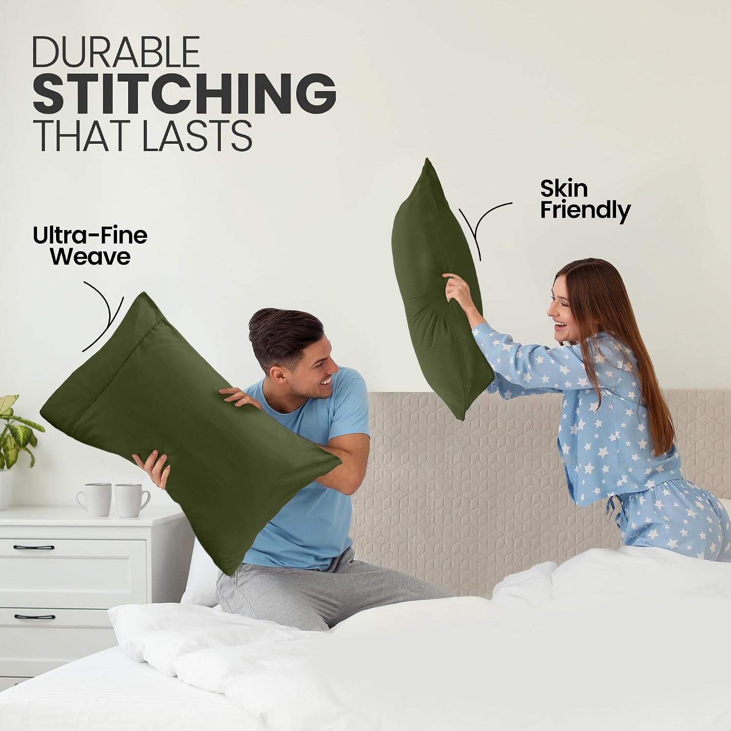 Utopiabedding Utopia Bedding Pillow Cases King Size 2-Pack – Soft Brushed Microfiber – Envelope Closure – Perfect for Hospitals, Hotels, Gu…