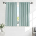 Ponydance PONY DANCE Short Curtain Panels - Kitchen Curtains Room Darkening Light Blocking Energy Saving Short Drapes/Bedroom with Back Tab…