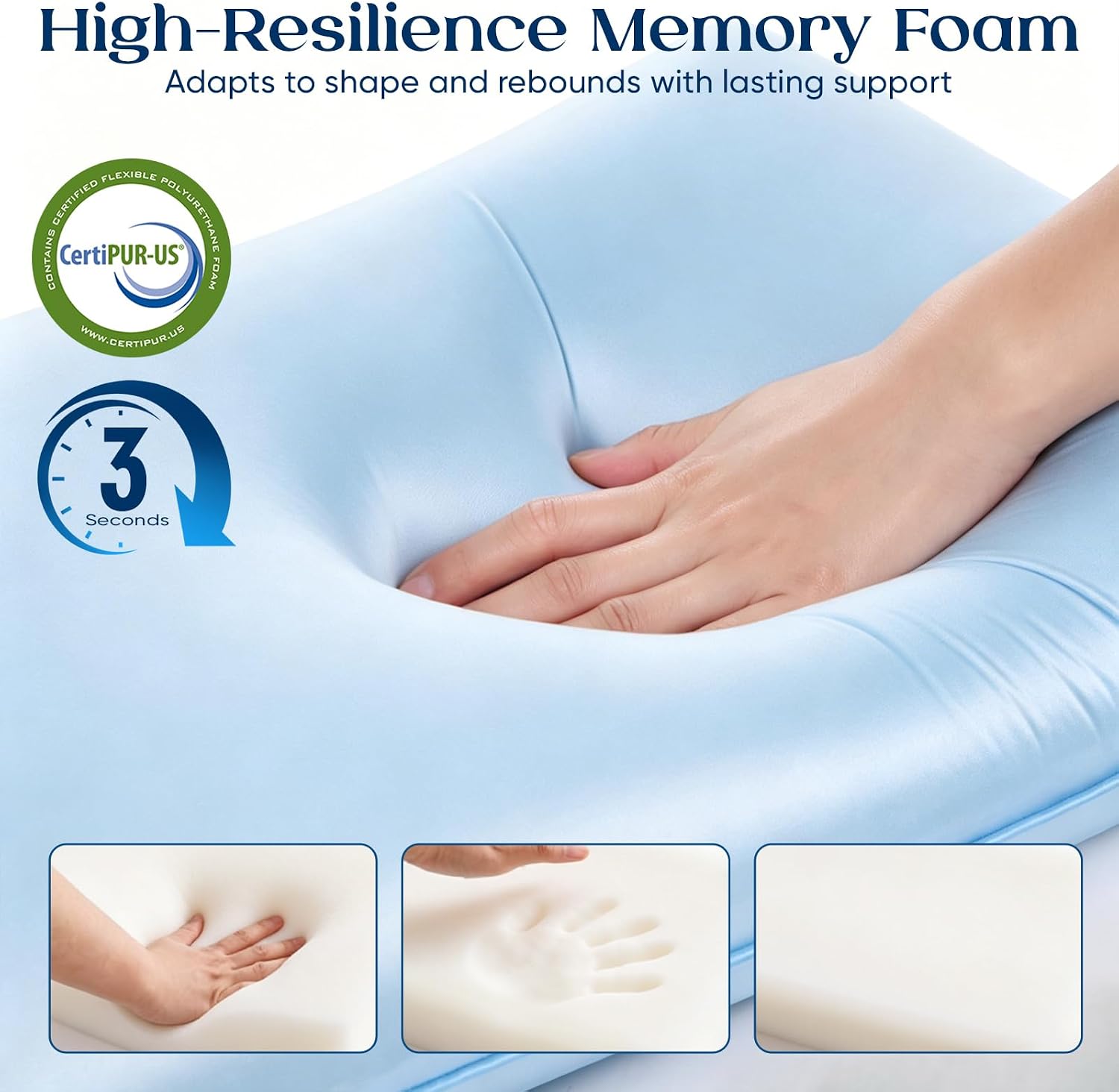 Royal Choice Cooling Gel Pillow for Hot Sleepers, Cold Memory Foam Pillows for Sleeping, Supportive Bed Pillow for Side Back&Stomach…